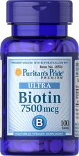 Puritan's Pride Biotin 7500 mcg - 100 Tablets