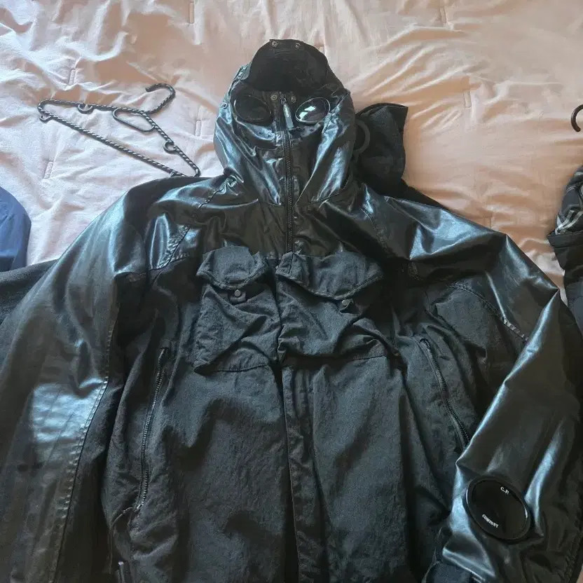 C.P. Company Black Two-Tone Padded Hooded Jacket (Size 105) thumbnail 3