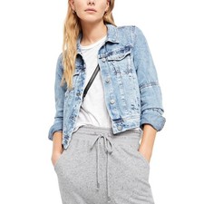 WOMEN'S RUMORS FREE PEOPLE DENIM JACKET COASTAL COWGIRL FESTIVAL BOHO EUC