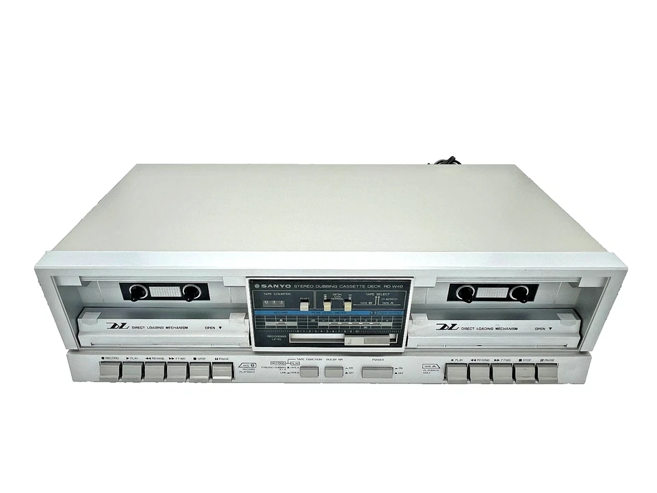 Sanyo RD-W40 Estéreo Doblaje Cassette Deck De Colección Hecho en Japón - Probado Funcionando Foto 2 de 4