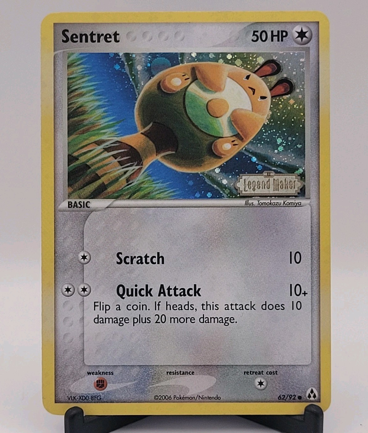 Sentret 62/92 - Common Reverse Holo Stamped - EX Legend Maker - Near Mint (NM)