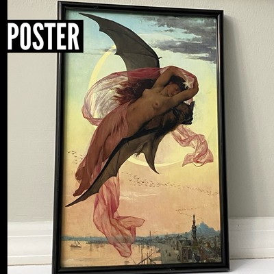 Gabriel Ferrier Moonlit Dreams Gothic Pinup Girl Modern Art Decor Wallart Poster