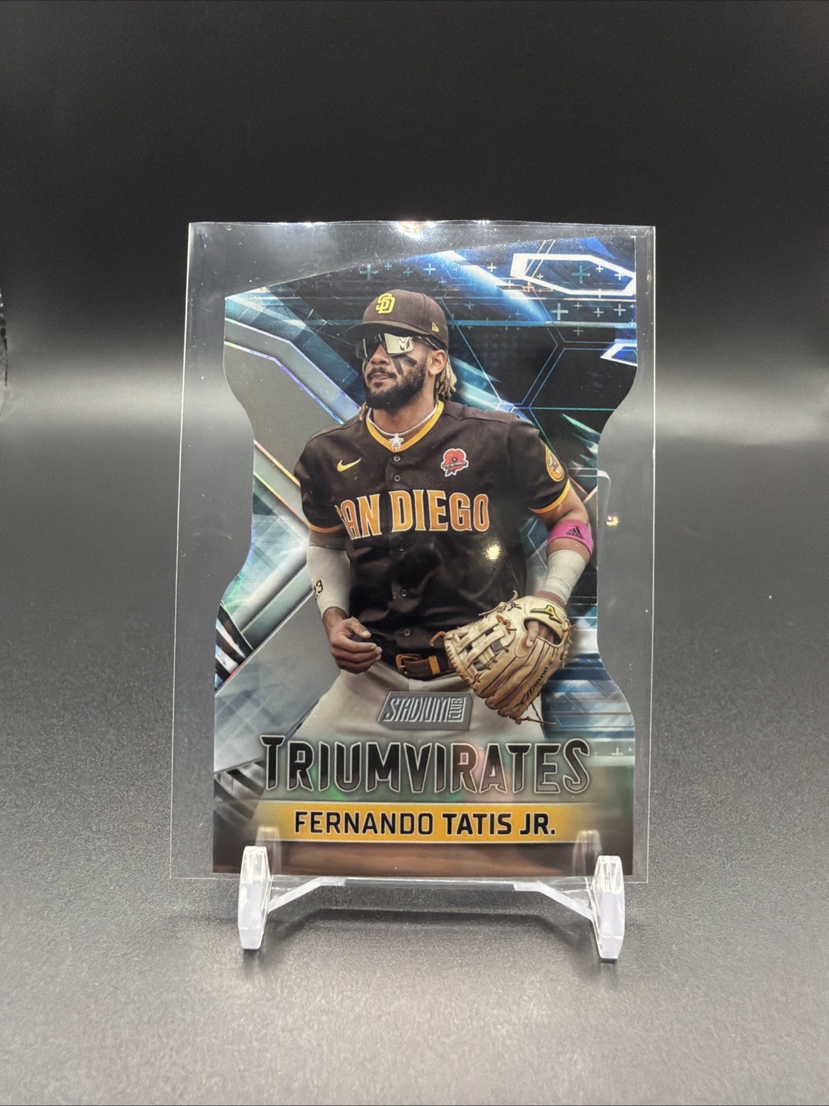 Fernando Tatis Jr. #T-7 Baseball Cards 2023 Stadium Club Triumvirates trading card — raw and PSA graded price guide