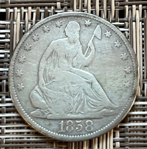 1858-O Seated Liberty half dollar