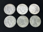 U.S. Peace Silver Dollar Lot Of (6) $1 Coins - 1922