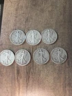 Walking Liberty Half Dollar Lot Of 7