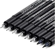 Muchcute Micro Fineliner Drawing Art Pens 8pcs