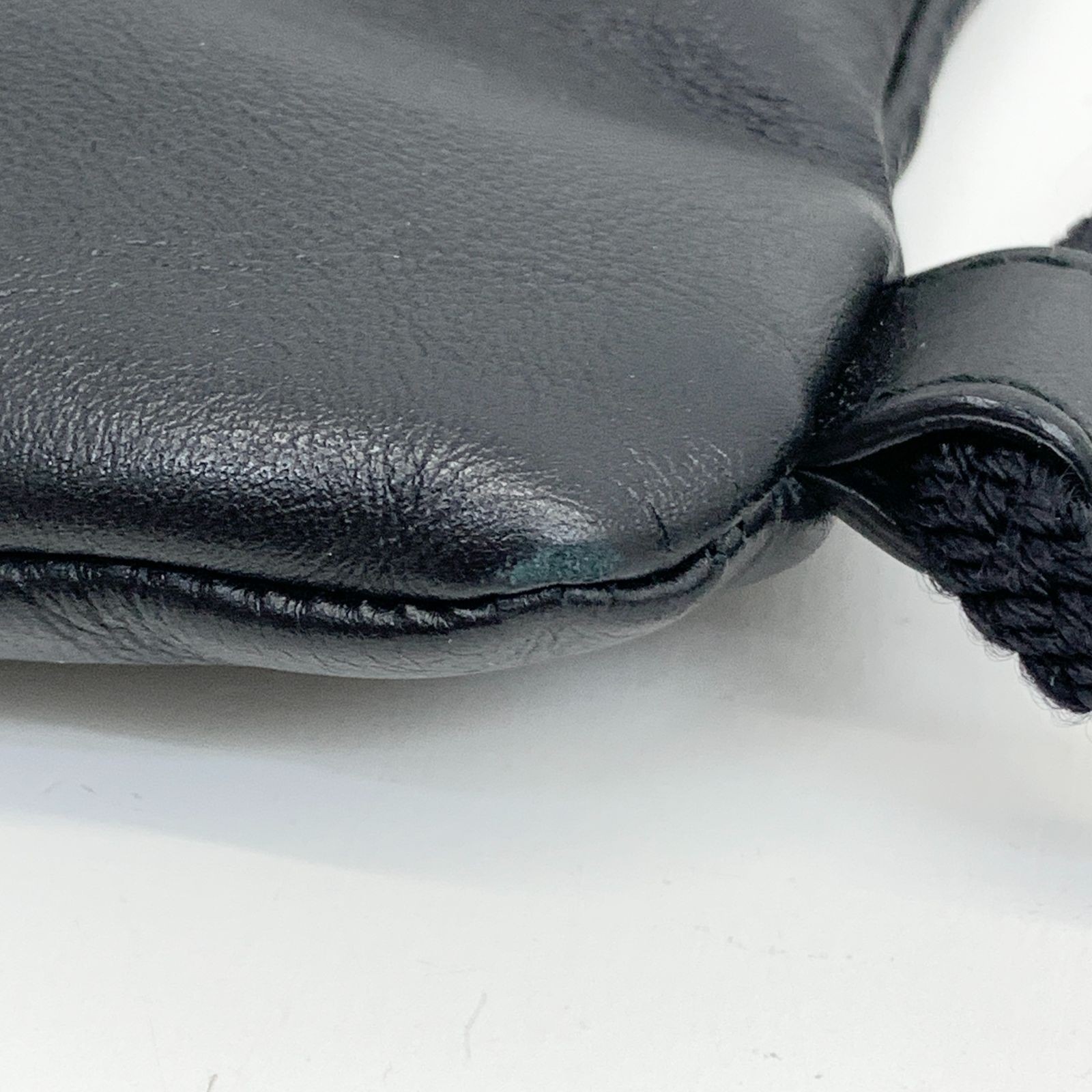 Gucci Real Ghost Drawstring Backpack Leather Blac… - image 4