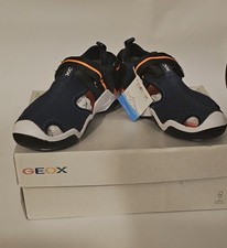 Geox JR Wader boys' sandals in navy and orange.