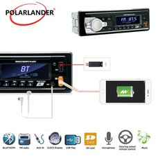 Dual USB SD FM Radio 60W x 4 Car Stereo Bluetooth MP3 Player Single Din