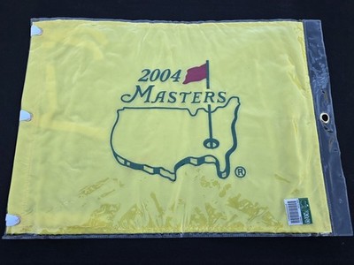 Rare! BNIP 2004 Masters Golf Pin Flag! Augusta National! Mickelson! Lowest BIN!