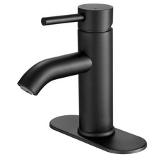 Black Bathroom Faucet Single Handle Matte Black Bathroom Sink Faucet Rv Lavat...