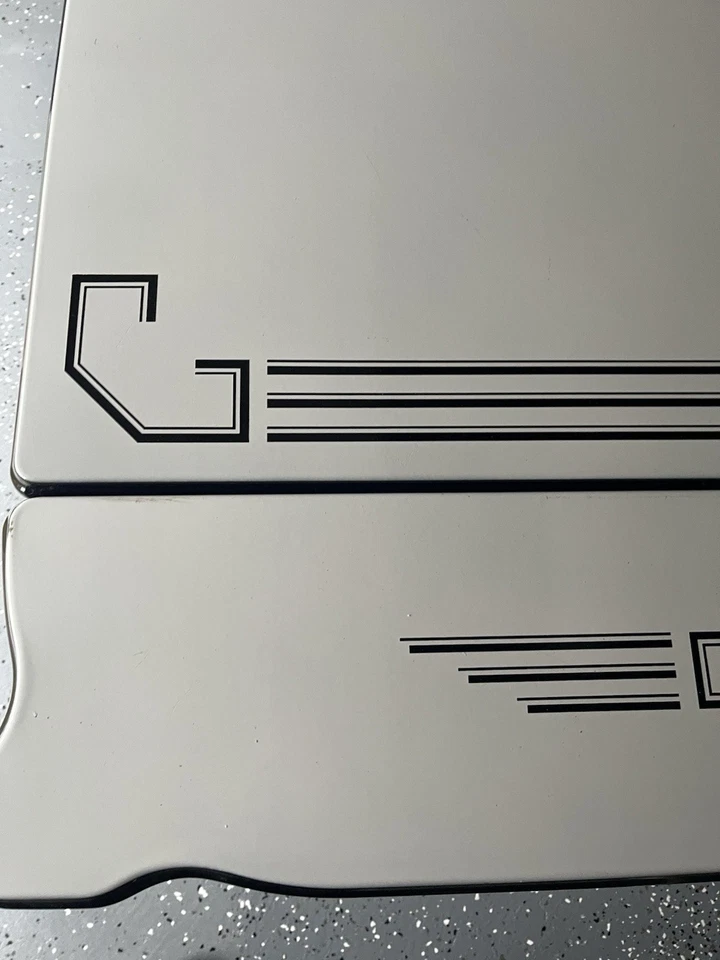 Mesa Benjamin Crysteel Esmaltada con Nido Guardado 2 Hojas Superior Cubiertos Cajón Foto 2 de 4