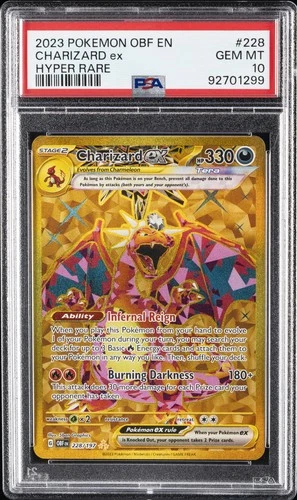 2023 POKEMON OBF EN-OBSIDIAN FLAMES HYPER RARE #228 CHARIZARD EX PSA 10