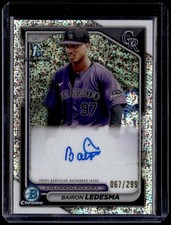 2024 Bowman Chrome - Prospect Autographs Speckle Refractors  Bairon Ledesma /299