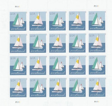 SAILBOATS 5 Sheets of 20 (100 total) Postcard Rate Forever Stamps MNH #5747-5748