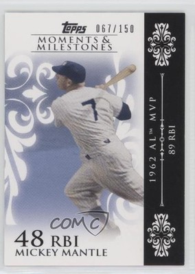 2008 Topps Moments & Milestones /150 Mickey Mantle (1962 AL MVP 89 RBIs) HOF 0w8