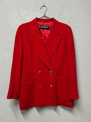 vintage Escada by Margaretta Ley womens red blazer jacket M - L