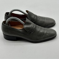 Salvatore Ferragamo Mens Gray Shoes Loafers size 7