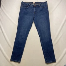 Weatherproof Vintage Jeans Womens 33x29 Blue Denim 5-Pocket Skinny Leg Zip Fly