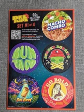 DEL FLIPZ Juego de Tapas de Leche Coleccionables Años 90 POG #1 de 4 Del Taco NUEVO Sellado