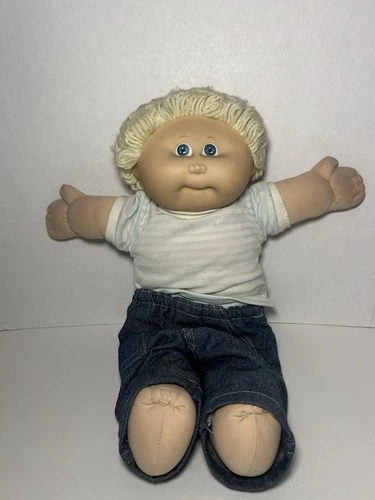 Vintage Cabbage Patch Kids Doll With Blue Eyes, Blonde Hair
