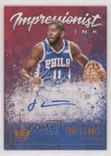 2019-20 Panini Court Kings Impressionist Ink Citrine 1/49 James Ennis Auto 0eo6