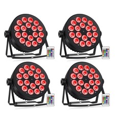 18 LED Par Lights, 90W RGBW 4IN1 LED Stage Par Can Light Sound Activated Auto...