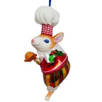 Gift Company [SA2026/08] HäNger, Maus BäCker, Rot/Weiß, 9X15X6Cm