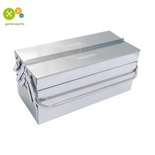 Portable Stainless Steel Tool Box 18-inch 3-tier 5-tray Fold Cantilever Toolbox Portable Stainless Steel Tool Box 18-inch 3-tier 5-tray Fold Cantilever Toolbox