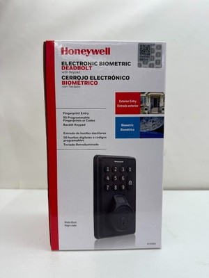 Honeywell Electric Biometric Deadbolt 8733501 - Matte Black