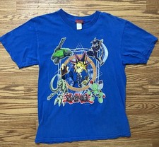 Vintage Y2K 90s Yu-gi-oh Anime T-Shirt Blue Small Measurements In Description