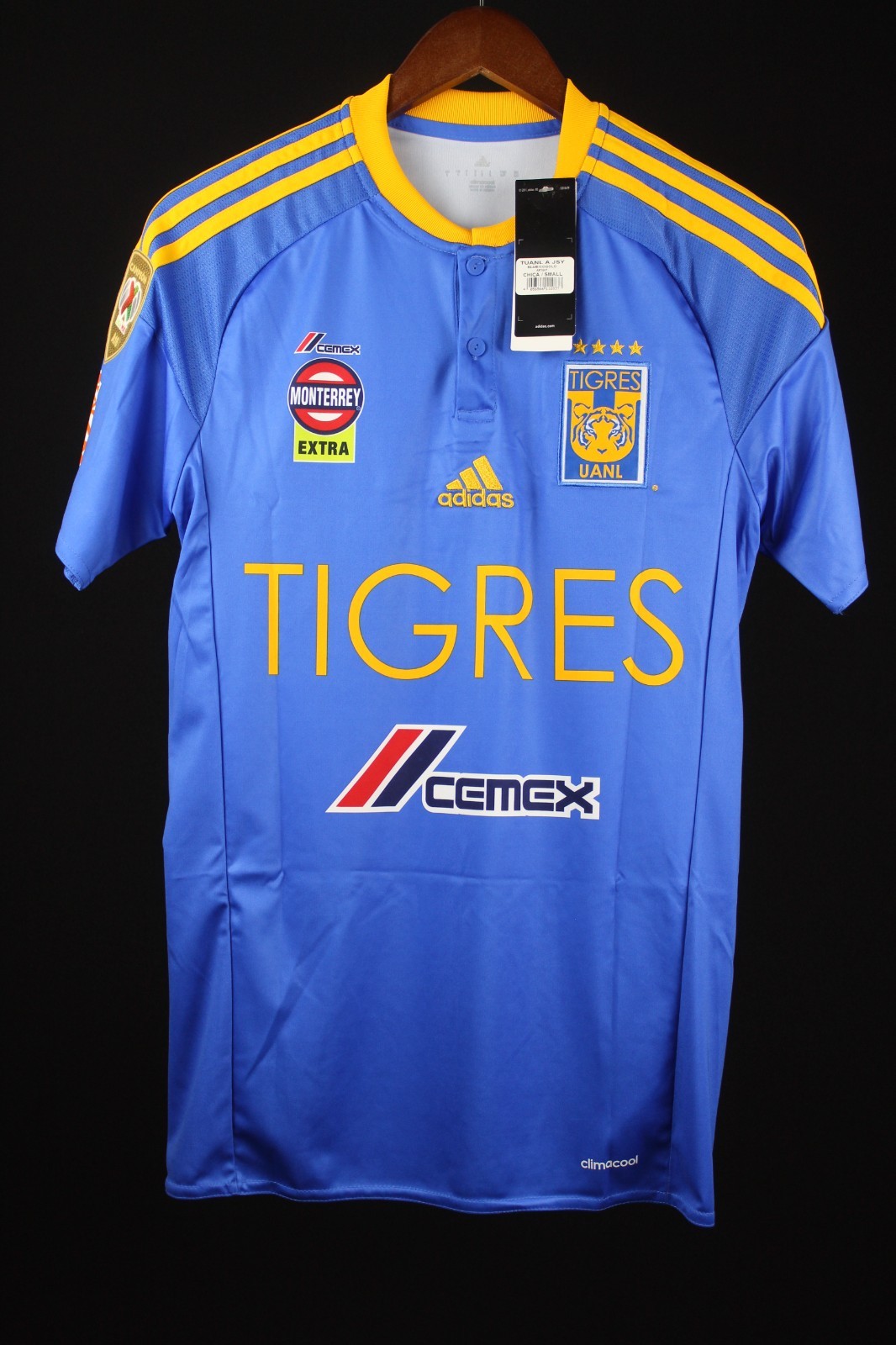 Tigres UANL jersey 100% authentic adidas Size SMALL 2016-2017 #10 GIGNAC