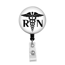 Registered Nurse, RN - Retractable Badge Holder - Badge Reel - Lanyards