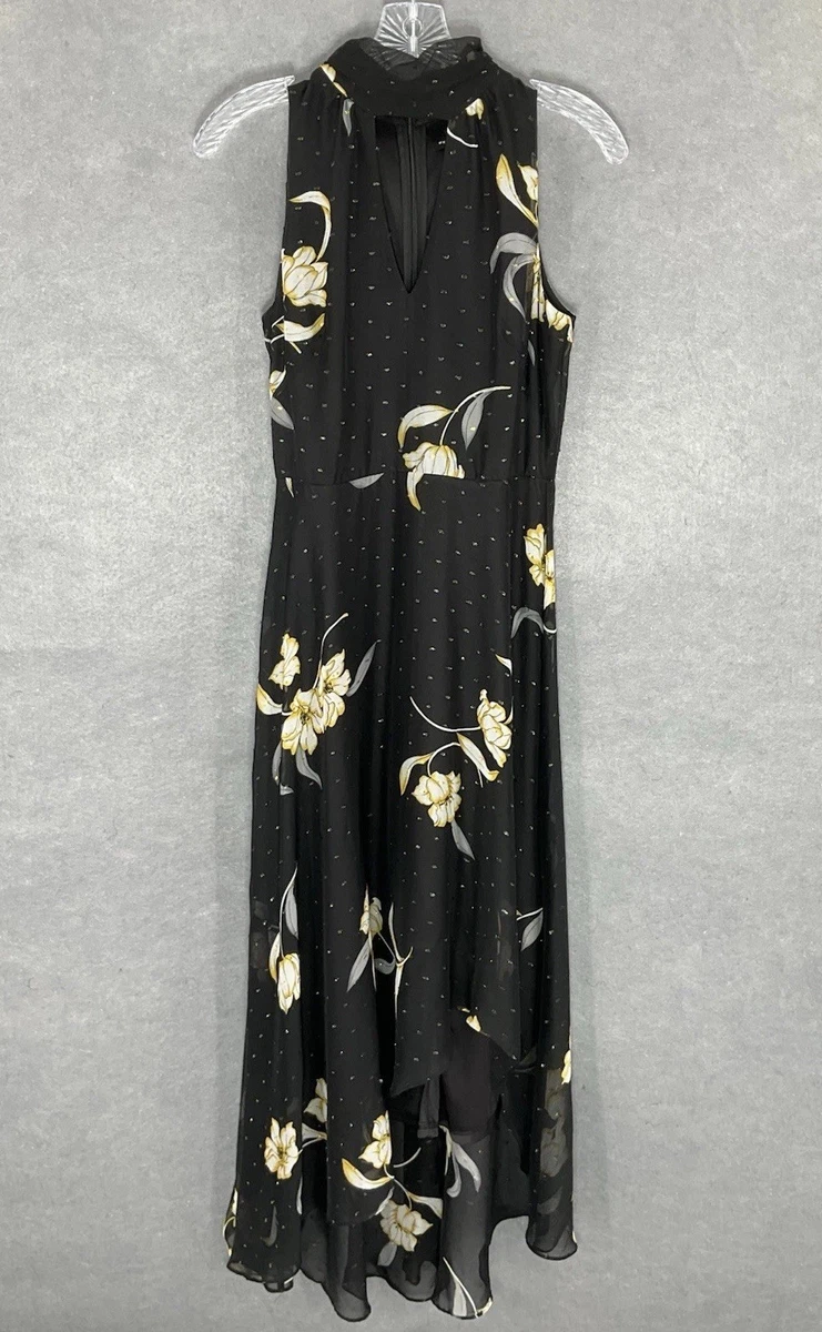 kohl's black dress shirt White House Black Market Green Wisteria Floral Reversible Halter Dress –  Recycled Threads main image 0