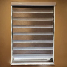 2 pack 35"x49" Keego Zebra Blinds Corded Roller Window Blackout Shades Gray New