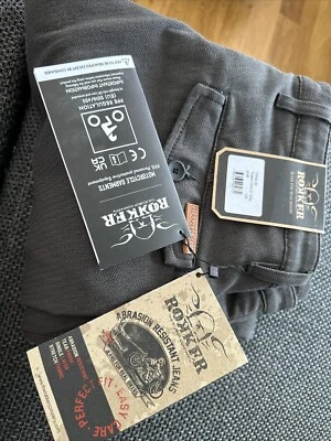 Rokker Tweed Chino Tapered Dark Grey W36 L30 Motorradjeans dunkelgrau - Bild 1 von 4