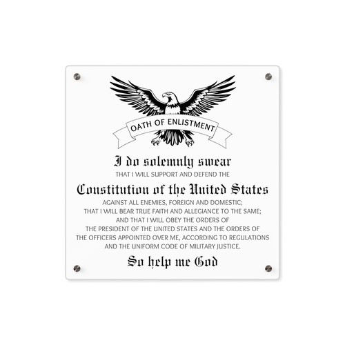 Oath Of Enlistment Acrylic Wall Art Panels - Picture 2 of 13