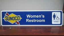 Sunoco Women's Restroom Aluminum sign  6" x 24"