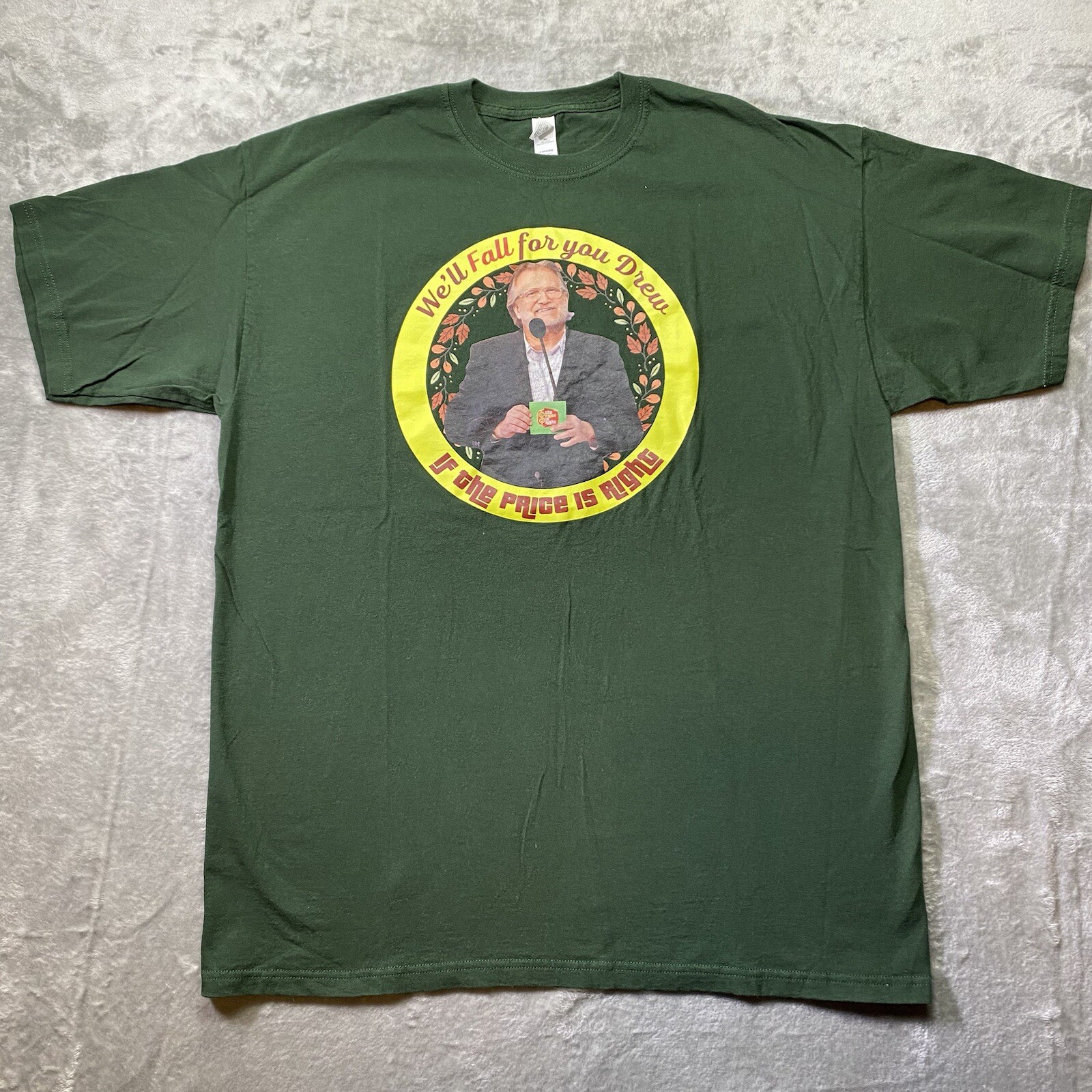 The Price Is Right Drew Carey Game Show Y2K Green Cotton T Shirt Men’s XL