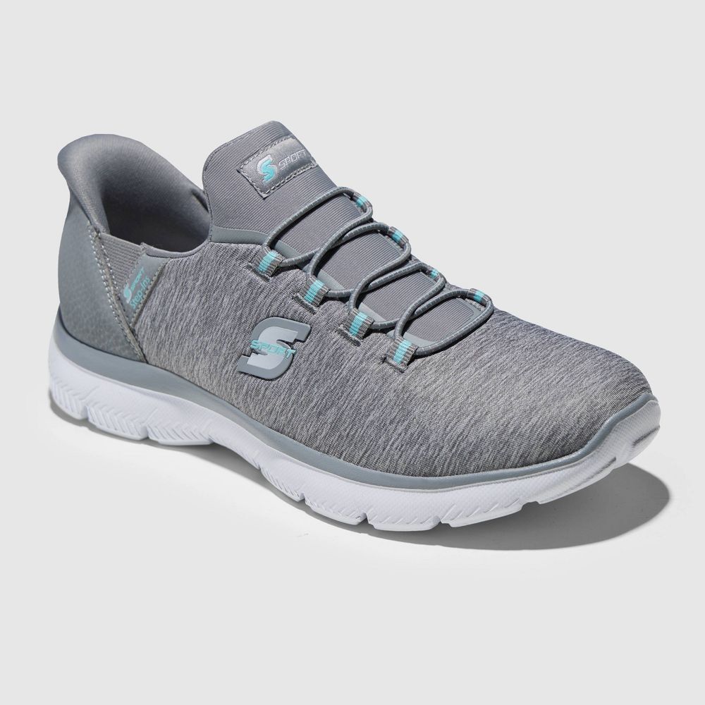 S SPORT BY SKECHERS Women's Faux Leather Mesh Slip On Sneakers Memory