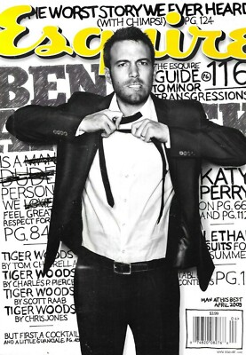 Esquire Magazine Ben Affleck Katy Perry Tiger Woods Jonathan Papelbon 2009