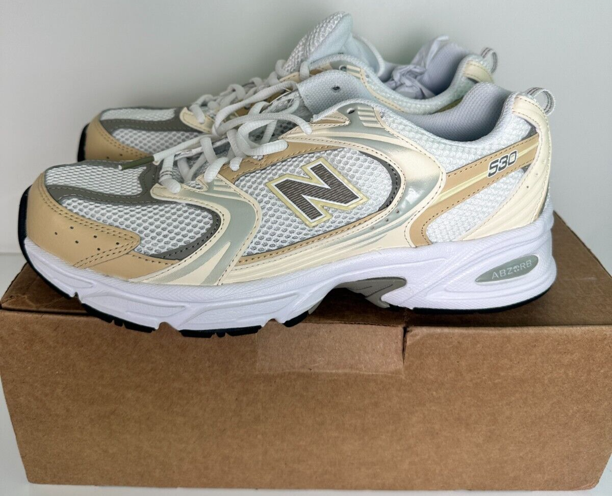 New Balance Men's 530 Lifestyle Sneakers in Beige White MR530AA-image