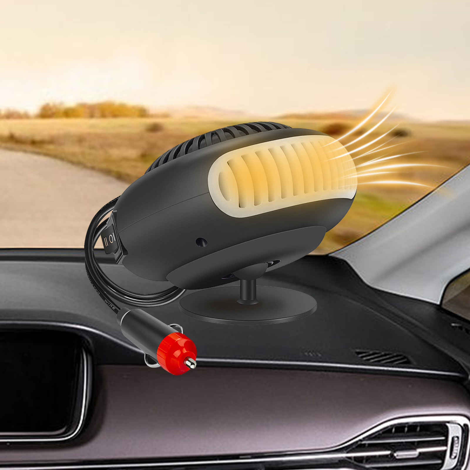 Car Heater Car Windshield Defogger 12v/24v Car Heater Fan with 360 for ...