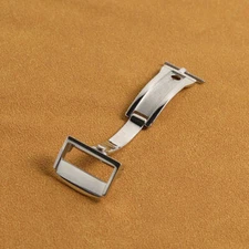 20mm Buckle Stainless Steel Butterfly Clasp For Bvlgari Watchbands Silver