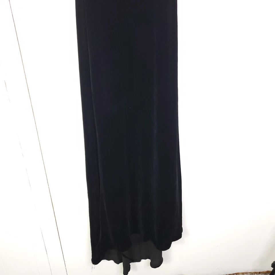 Casual Corner Dress Womens 4 Velvet Cowl Neck Sequin Beaded Neck Silk Blend - Image 4 of 4