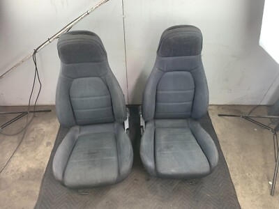 1990-1993 Mazda Miata Mx5 Oem Driver Passenger Black Cloth Seat Set 90-93 *READ*