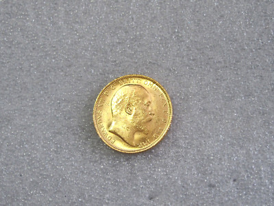 1907-S Australia  Sydney mint EDWARD  VII gold Sovereign coin Key Date UNC / MS
