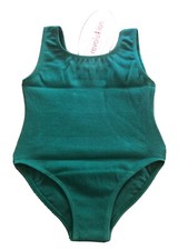 Revolution Dance Leotard Green Tank Toddler Tagless, Seamless Cotton Spandex