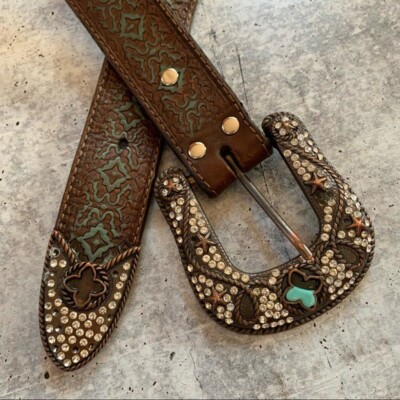 Western Cowboy Cowgirl Southwest Leatherwork Embellished  display picture 3